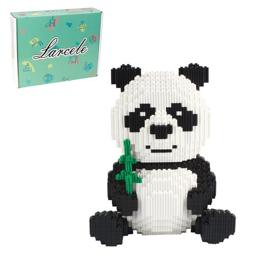Larcele Panda Micro Building Blocks Animal Mini Building Toy Bricks, 3689 Pieces KLJM-02 (Model 2840)