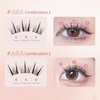 MSQ False Eyelashes Multipack Faux 3D Mink Lashes Natural Look Includes 4 Assorted Lengths Wisps 135pcs Lash Clusters Reusable Strip Lashes, Contact Lens Friendly, Easy to Apply