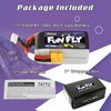 TATTU FunFly 4S Lipo Battery 1550mAh 100C 14.8V LiPo Battery Pack with XT60 Plug for RC Boat Heli Airplane UAV Drone FPV Skylark Emax Nighthawk 250 Practice