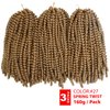 3 Packs 12 Inch Spring Twist Ombre Colors Butterfly locs Crochet Braids Braiding Hair Extensions Low Temperature Fiber 30 Strands 160g/Pack (12 Inch, 27)