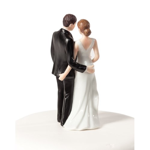 Personalized Funny Sexy Tender Touch Bride and Groom Weddding Cake Topper: Custom Hair Color Avai...