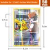 Jumbo Card Sleeves Big Card Protector Sleeves for 3 Ring Binder Jumbo Card Binder Sleeves- 50 Pack