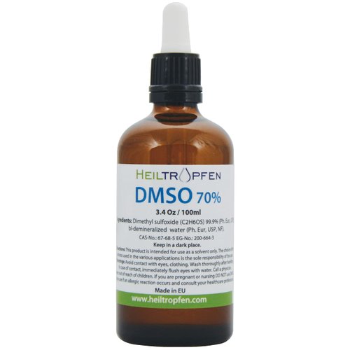 70% DMSO - Pharmaceutical Grade ingredients | Dimethyl sulfoxide Liquid 3.4 Oz - 100 ml | High Purity | Low Odor | Heiltropfen® DMSO Liquid 70/30