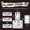 Wugbc 7 Sheets Halloween Face Temporary Tattoos Stickers Eyeliner Eye Shadow Face Fake Tattoos Spider Web Bat Mouth Halloween Makeup Kit For Women Girls Costume Cosplay Theme Masquerade Party Supplies