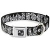 Dog Collar Seatbelt Buckle Buckle Down Shapes Black Camo White Black 13 to 18 Inches 1.5 Inch Wide