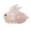 Pink Bunny Hair Clip,Cellulose Acetate Hair Clips,Small Claw Clips for Women,Hair Accessories