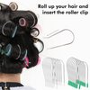 Vin Beauty Hot Curler Clips Replacement Kit, 16 Pieces Hot Roller Clips for Electric Rollers Travel Hot Roller Securing Pins Fits 1½”, 1¾" Size Hair Hot Rollers (8 PCS 1½”,8 PCS 1¾")