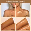 40ml Body Shimmer Oil,Liquid Body Illuminator, Waterproof Moisturizing And Glow For Face & Body, All-In-One Makeup Liquid Illuminator, Summer Body Luminizer,Makeup Brush Include (05#Gold)