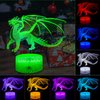FlyonSea Dragon Gifts Dragon Light 16 Color Changing Dimmable Kids Night Light with Touch and Remote Dragon Toys Light as Birthday Gifts for Boys Kids