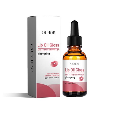 Peptide Lip Plumping Essence, Plumping Lip Oil, Lip Oil Gloss Plumping Essence, Moisturizing and Hydrating Lip Care Lighten Lip Lines Hydrating and Anti-Cracking Essential Oil (2 pcs)