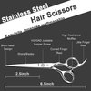 Hair Cutting Scissors and Thinning Scissors Kit,6.5 inch Professional Salon Haircut Scissors Kit,Barber Hairdressing Shears Set,Hair Cutting Shears Texturizing Shears (Silver)
