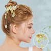 SHIYANG 1 Pair of handmade windbells hair clips, floral hair clips, Hanfu decorative hair clips, Chinese hair accessories,floral hair accessories,flower hair clips for women.(SYFJ07)