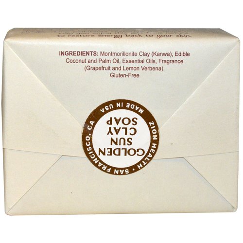 Zion Health Clay Bar Soap, Golden Sun, 10.5 Ounce