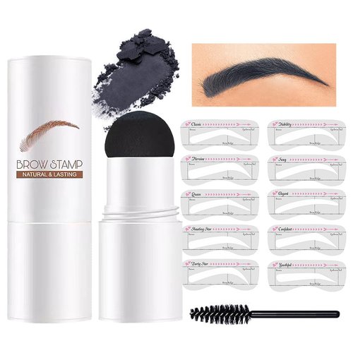 Eyebrow Stamp and Eyebrow Stencil Kit, Eyebrow Shaper for Women and Girls, Eyebrow Stamp Template for Perfect Eyebrows (02#)