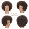 Mannequin Head with Human Hair Manikin Head 16 inch 100% Real Hair Doll Head for Hair Styling Salon Training Head Cosmetology Braiding Practice Hair Mannequin Head Training Head