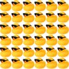 Chivao 36 Pcs Mini Rubber Ducks with 36 Sunglasses Rubber Ducks in Bulk Bathtub Duckies Toys for Kids Christmas Valentine's Day Gifts Birthday Party Favors Cruise(Yellow, Duck with Sunglasses)