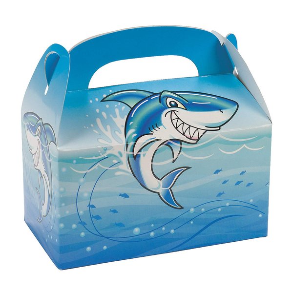 Jawsome Shark Treat Boxes - Party Supplies - 12 Pieces