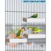 KATUMO Bird Toys, 7.8 Inch Paper Parakeet Shredding Chewing Toys Parrot Perch Platform Conure Foraging Toys for Budgie Cockatiel Lovebird Small Birds