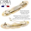 Camila Paris CP2337 French Hair Barrette Clip for Girls Handmade Cream Pearl, Metal Automatic Clasp Strong Hold Grip Hair Clips for Women, No Slip Durable Styling Girls Hair Accessories Made in France