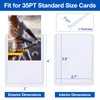 32 Count Topload Card Holder, Sooez 35PT Topload Card Protector, 3" x 4" Hard Plastic Card Sleeves, Baseball Card Protector, Rigid Toploading Card Case for Collectible Trading Sports Cards