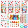 Christmas Stocking Stuffers Party Favors for Kids Christmas Stationery, 144pcs 24 Pack Christmas Goodie Bag Fillers Including Christmas Pencils, Wristbands, Stickers, Stamps and Erasers in Treat Bags