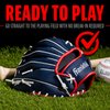Franklin Sports Baseball and Softball Glove - Field Master - Baseball and Softball Mitt, Red, White, Blue, 11.0"