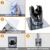 1Pcs Strong Adhesive Waterproof Shower Head Stand, Self Adhesive Shower Head Holder, Adjustable Handheld Shower Holder NO Drilling Wall Mount Waterproof for Shower Room, Chrome
