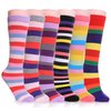 SDBING 3-12 Years Old Girls Knee High Socks Kids Cute Funny Animal Pattern Long Boot Socks 6 Pairs (6 Pairs of Rainbow)