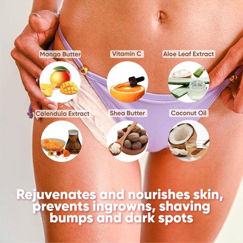 Olivia Beauty Bikini Exfoliating Scrub - All Natural Exfoliating Body Scrub for Women, Moisturizing Formula to Smooth, Exfoliate, and Restore Dry, Sensitive Skin, Provides Lasting Care, 8 Oz