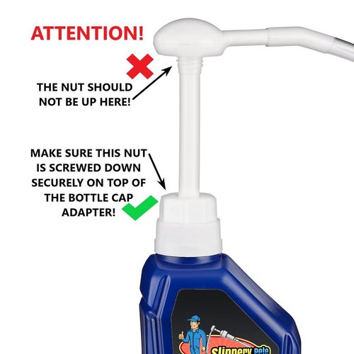 Slippery Pete Fluid Pump for Gallon Bottles and Wide Mouth Quart Bottles (Not for Standard Quart Bottles) - Transfer Gear Oil, Transmission and Differential Fluid, Antifreeze with This 30cc Hand Pump