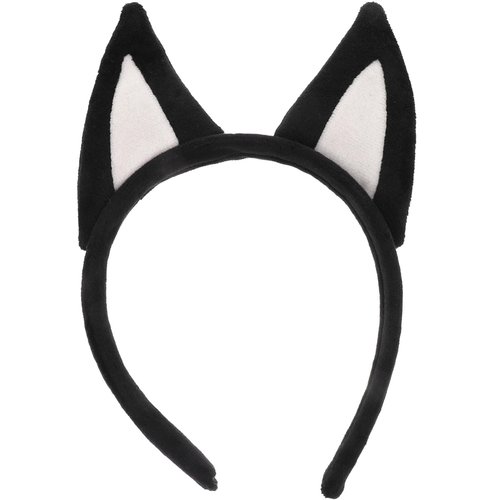 Beaupretty Dog Ears Headband Halloween Animal Cosplay Costumes Dress-up Headpiece Alien Headwear for Women Girls Black