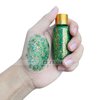 Holographic Body Glitter Gel, Mermaid Sequins Face Glitter Makeup for Body, Hair, Face, Nail, Eyeshadow, Long Lasting Waterproof Party Green Glitter for St. Patrick's Day, 1oz (Laser Green)