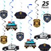 Sumind 25 Pieces Police Party Hanging Swirls Police Party Decorations Police Birthday Party Supplies Hanging Decor Spirals and Swirls for Party