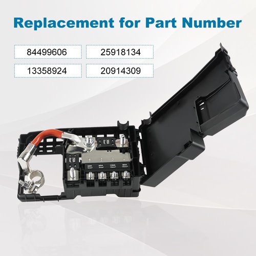 WATERWICH Fuse Box Battery Terminal with Cover Compatible with Chevy Chevrolet Malibu Buick Lacrosse Regal Cadillac ATS XTS 84499606 25918134 13358924 20914309