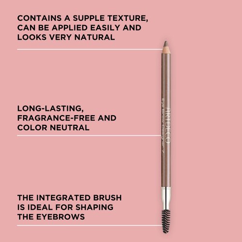 ARTDECO Eyebrow Designer - Light - Refines Eyebrows & Fills in Gaps - Integrated Brush for Optimal Blending - Dual-Sided - Pencil can be Sharpened - Eyebrow Pencil - Eye Makeup - Vegan - 0.03 Oz