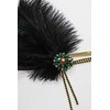 BABEYOND 1920s Headpiece Flapper Headband Rhinestone Pearl Feather Hair Band Great Gatsby Headpiece Accessoreis for Women