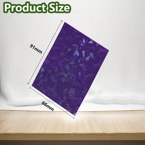 100 Count Purple Card Sleeves for Trading Cards, Perfect Fit Shiny MTG Card Sleeves, Holographic Card Sleeves Fit for Magic, Photocard, TCG, Baseball/Sports Cards, Yugioh Card, Game Card 66 * 91 mm