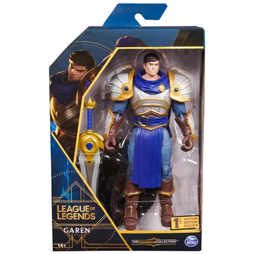 League of Legends, Official Garen Premium Collectible Action Figure with Base, Over 6-Inches Tall, The Champion Collection, Collector Grade, Ages 14 and Up