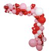 Valentines Day Party Balloons Arch and Garland, 110 PCS Valentines Color Red Pink White Balloons 18" 12" 5" Red Heart Mylar Balloons for Valentines Wedding Engagement Party Supplies1