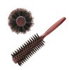 Hairstyling Brush, Round Hair Brush Solid Wood Handle for Home for Barbershop