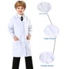 Kids Lab Coat for Doctor Dentist Scientist Career Day Preschool Role Play Costume for Halloween Christmas Set(Medium,White)