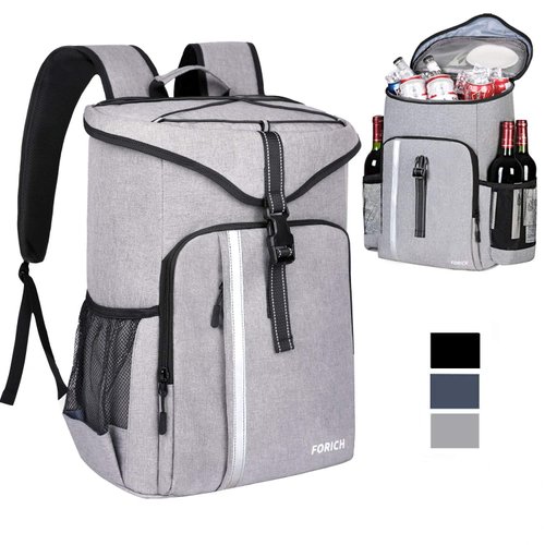 FORICH Backpack Cooler Leakproof Insulated Waterproof Backpack Cooler Bag, Lightweight Soft Beach Cooler Backpack for Men Women to Work Lunch Picnics Camping Hiking, 30 Cans