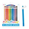 Ooly Color Appeel Crayon Sticks, Set of 12 Peelable Crayons for Kids,Wax Crayons Wrapped in Paper in 12 Unique Colors for Art Projects, Stationery Kits, School Supplies