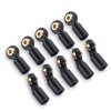 MORLORDY 10Pcs RC Plastic Tied Rod Ends Link Ball Joint Head Kit for 1/24 RC Crawler Car SCX24 Upgrades Accessories, A
