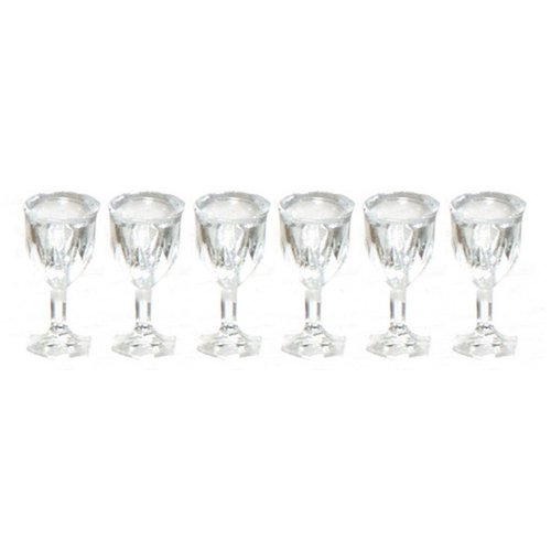 Farrow Industries 1:12 Scale 6 Pc Empty Cut Stemware Set #Fa40323
