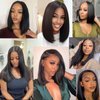 Human Hair Bundles Straight 10 12 14 Inch Hair Extensions 12A Straight 3 Bundles Human Hair Brazilian Straight Human Hair Bundles 100% Unprocessed Virgin Remy Straight Hair Bundles