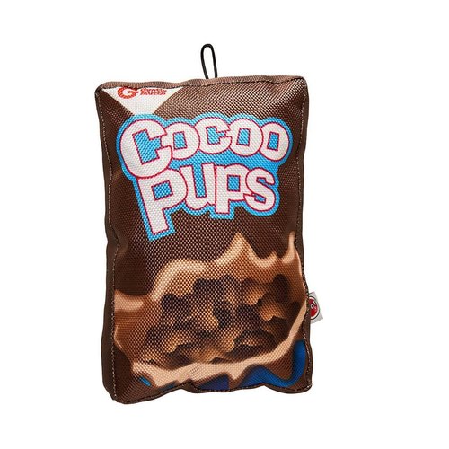 MPP Funny Food Dog Toy Faux Cookie or Cereal Crinkle Bag Squeaker Ballistic Tough! (Doggie OHS)