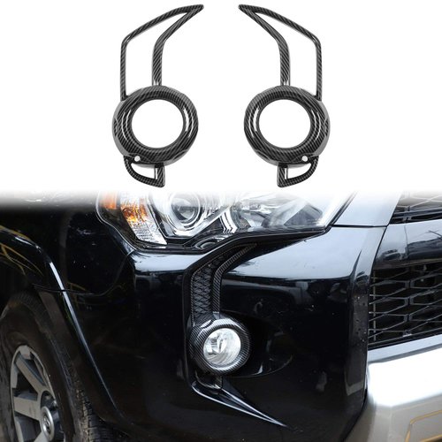 Voodonala for 4Runner ABS Carbon Fiber Fog Light Fog Lamp Garnish Cover Trim for 2014-2024 Toyota 4Runner Exterior Accessories SR5 TRD Pro, 2pcs