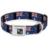 Buckle-Down Seatbelt Buckle Dog Collar - Australia Flags - 1.5" Wide - Fits 16-23" Neck - Medium