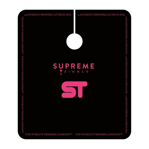 Supreme Trimmer Premium Barber Cape | Professional Hair Style Waterproof Cape; Salon, Barber, or Home Use | Pink Logo